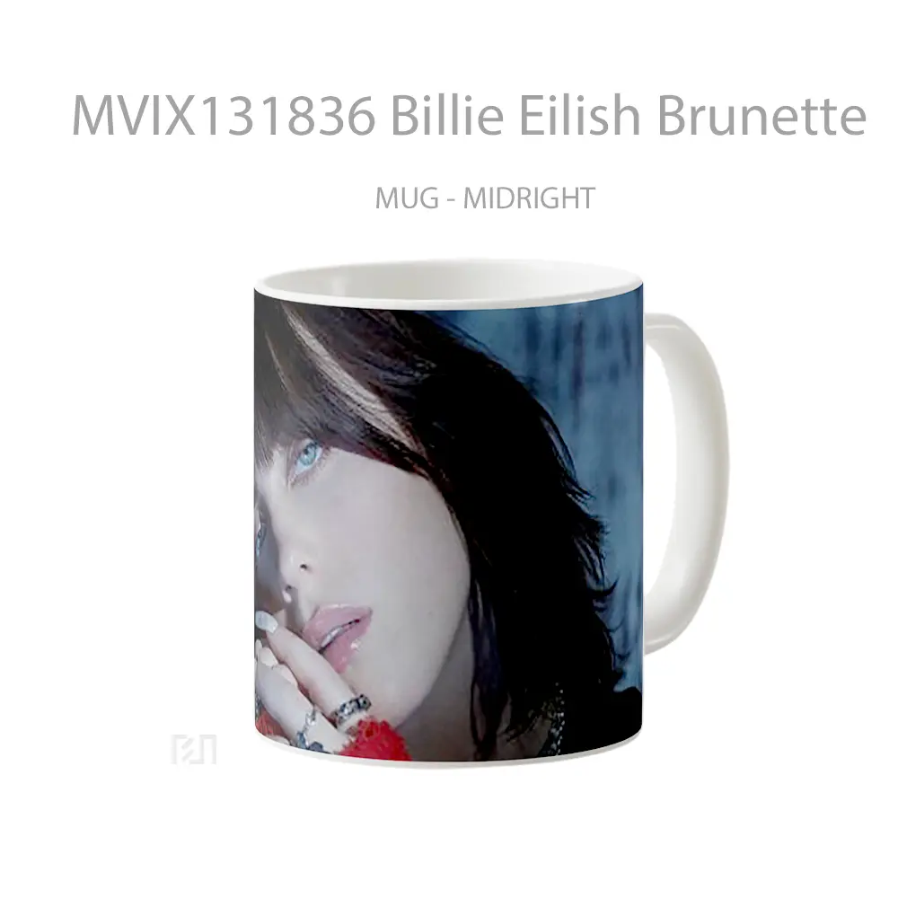 Mug Billie Eilish Brunette Gelas Selebriti - All-side / Desain