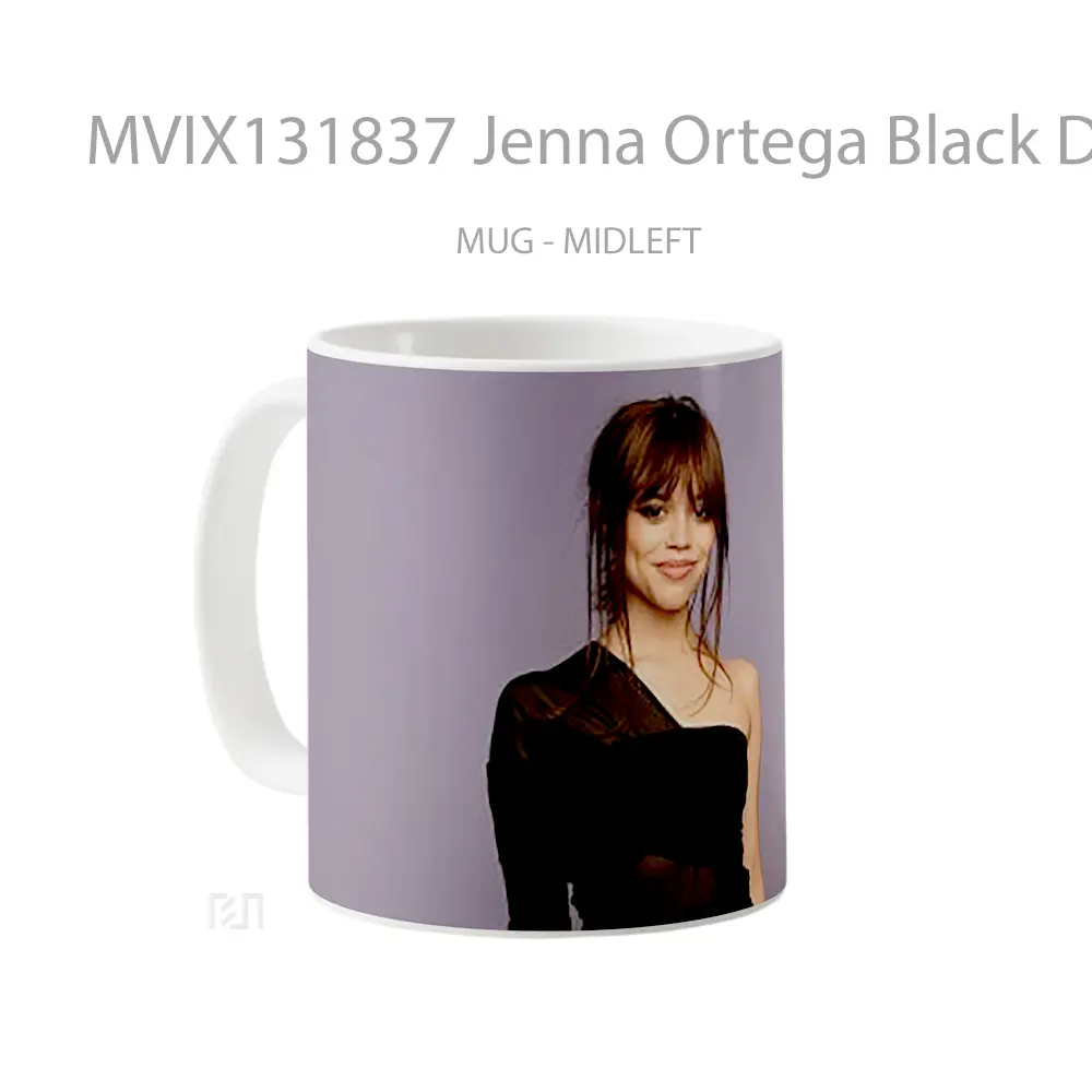 Mug Jenna Ortega Black Dress Gelas Keramik Unik - All-side / Desain