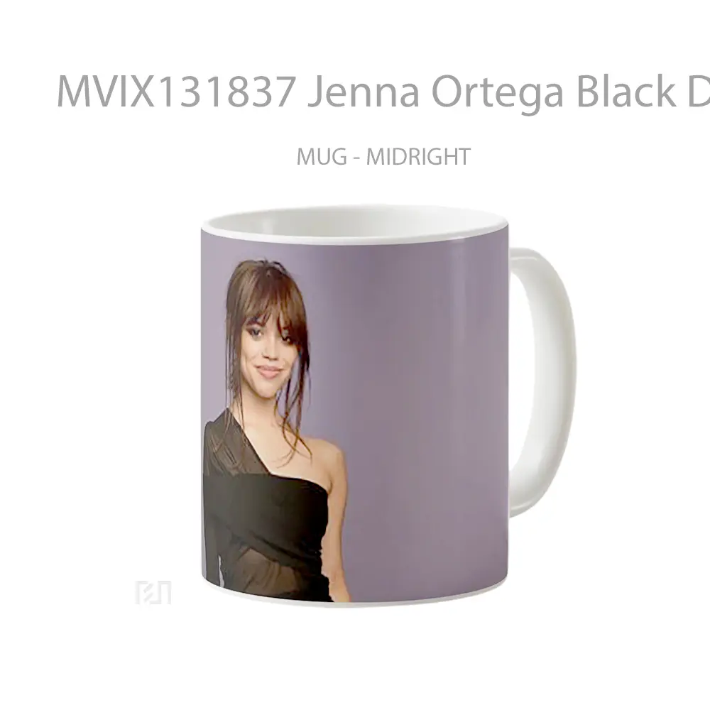 Mug Jenna Ortega Black Dress Gelas Keramik Unik - All-side / Desain