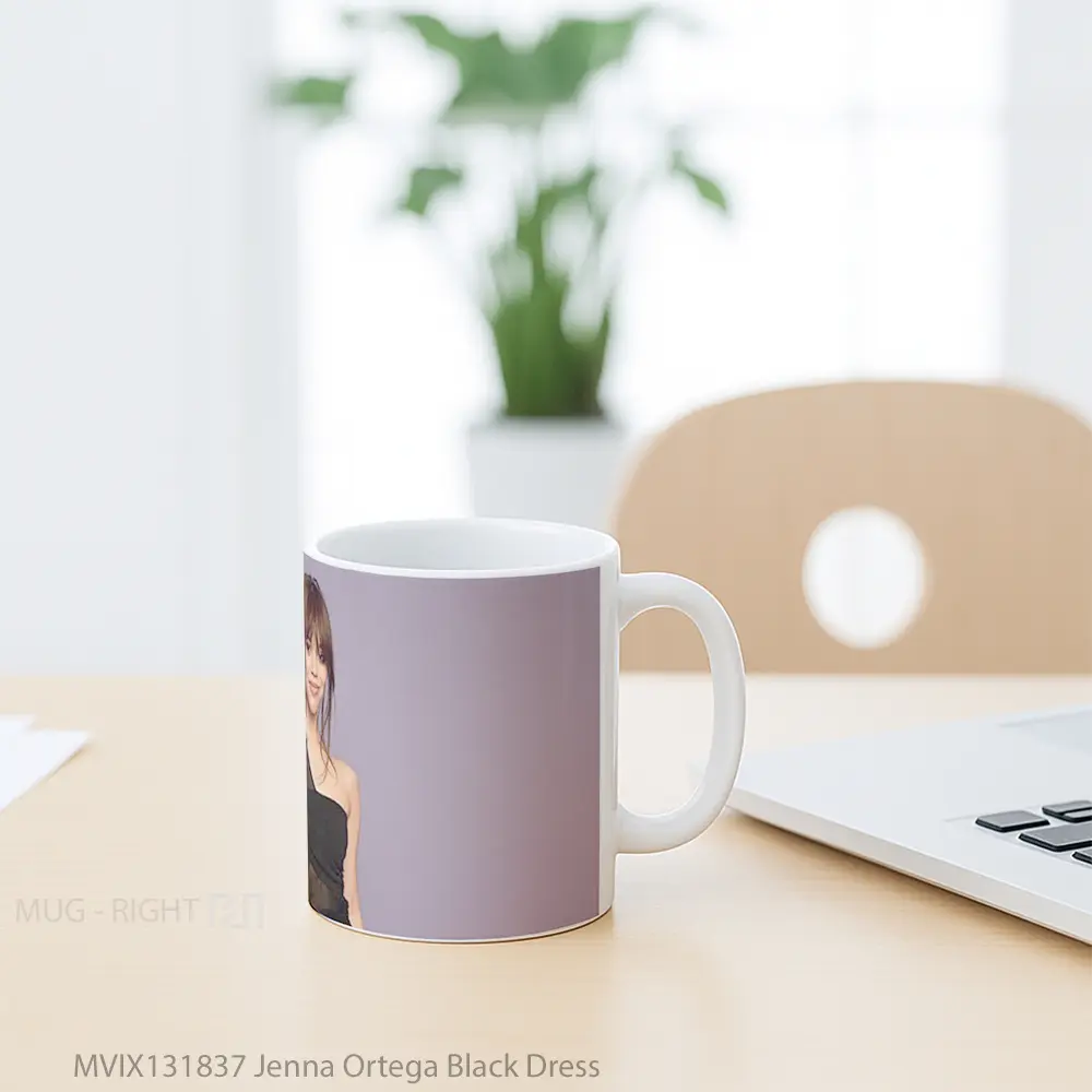Mug Jenna Ortega Black Dress Gelas Keramik Unik - All-side / Desain