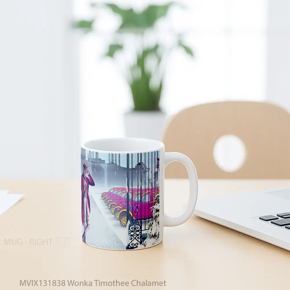 Mug Wonka Timothee Chalamet Gelas Keramik Unik - All-side / Desain