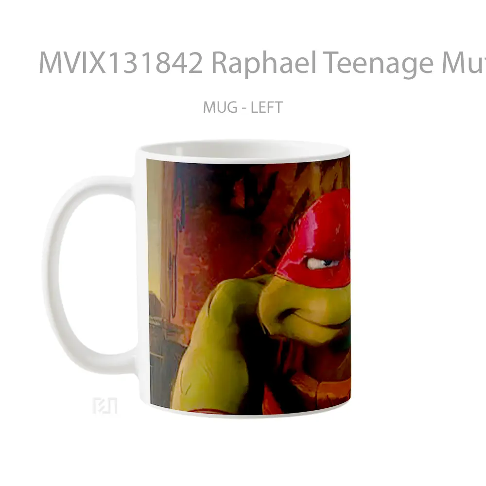 Mug Raphael Teenage Mutant Ninja Turtles Mutant Mayhem Gelas Hewan Lucu - All-side / Desain
