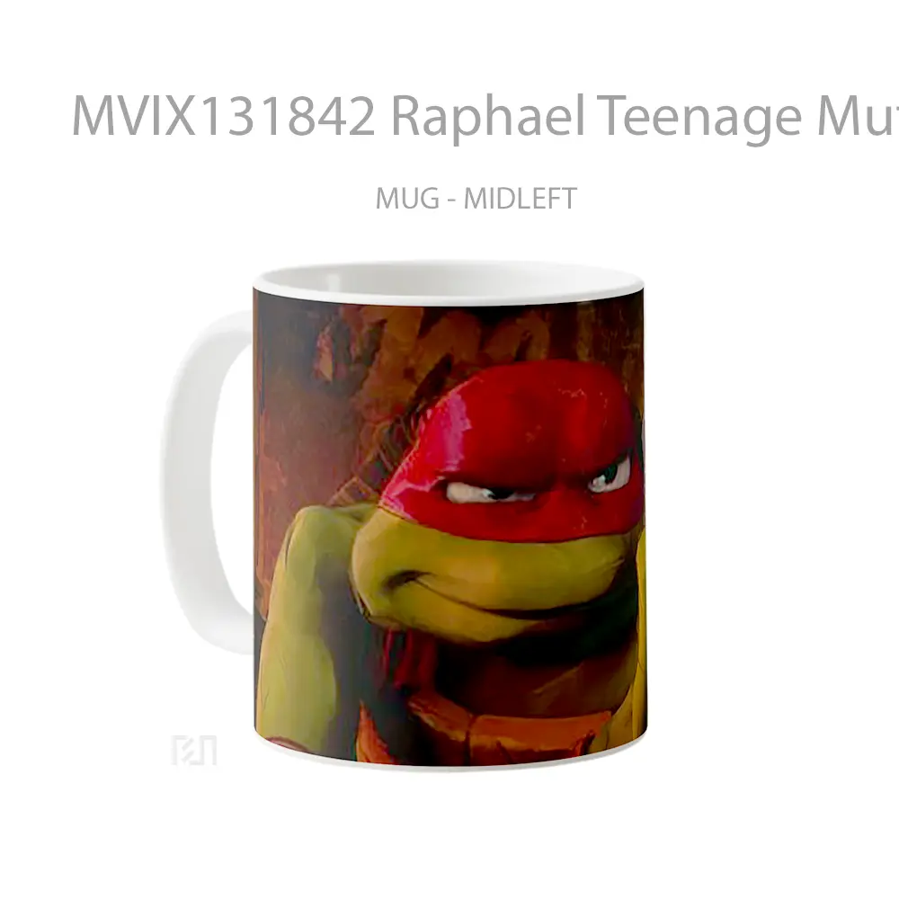 Mug Raphael Teenage Mutant Ninja Turtles Mutant Mayhem Gelas Hewan Lucu - All-side / Desain