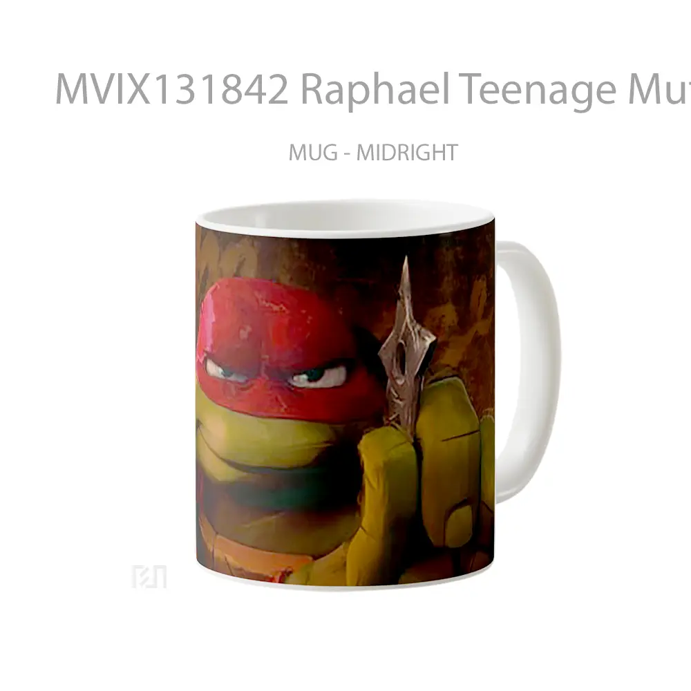 Mug Raphael Teenage Mutant Ninja Turtles Mutant Mayhem Gelas Hewan Lucu - All-side / Desain