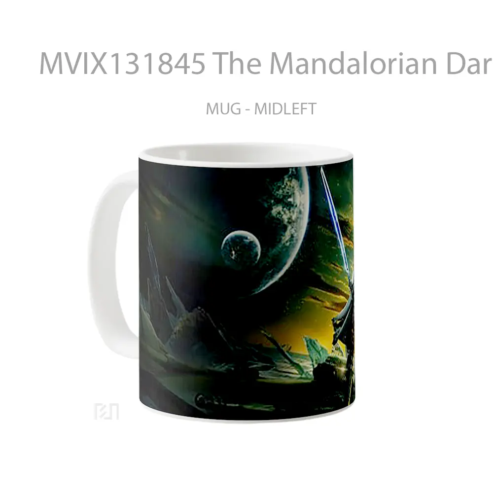Mug The Mandalorian Darksaber Season 3 Gelas Star Wars - All-side / Desain