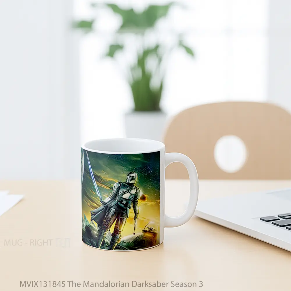 Mug The Mandalorian Darksaber Season 3 Gelas Star Wars - All-side / Desain