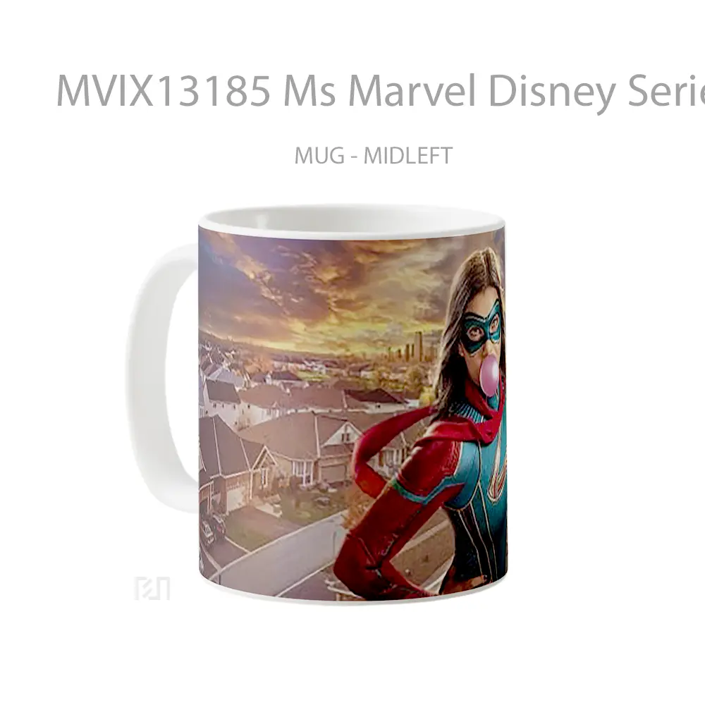 Mug Ms Marvel Disney Series V1 Gelas Superhero - All-side / Desain