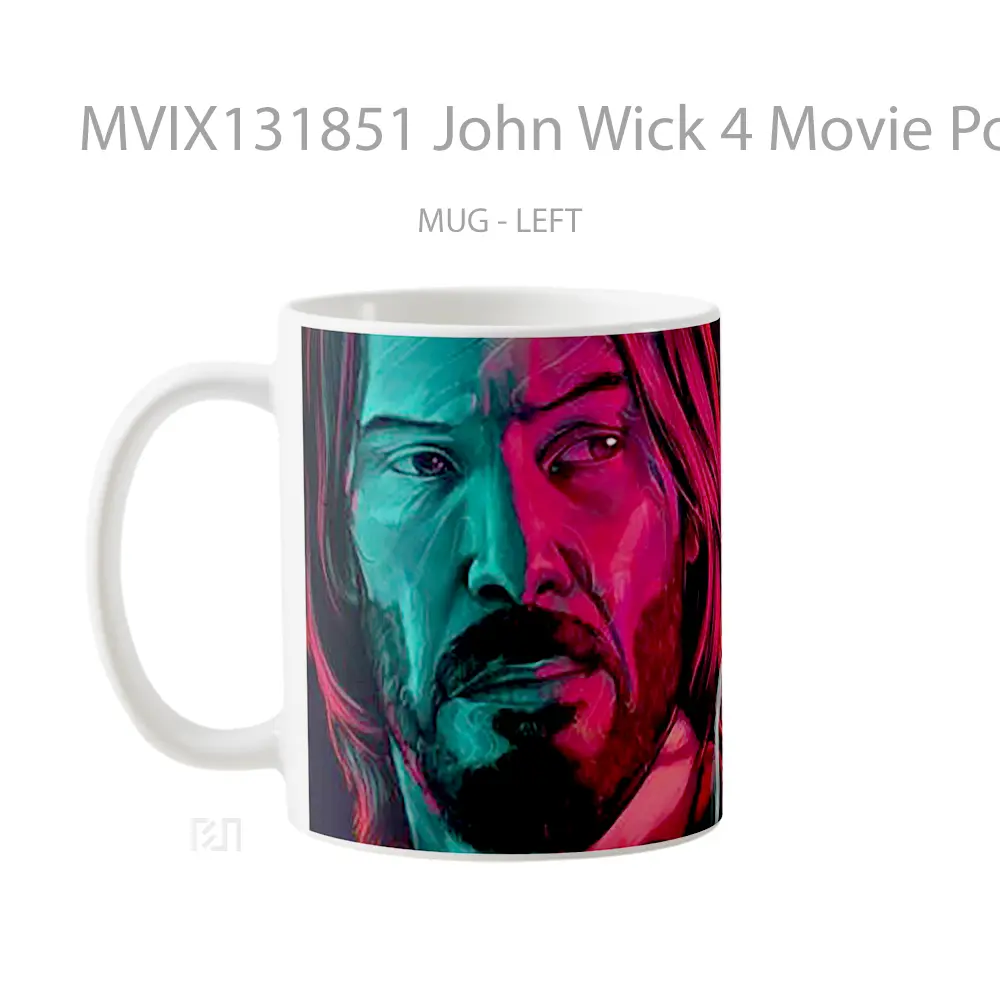 Mug John Wick 4 Movie Poster Gelas Keramik Unik - All-side / Desain