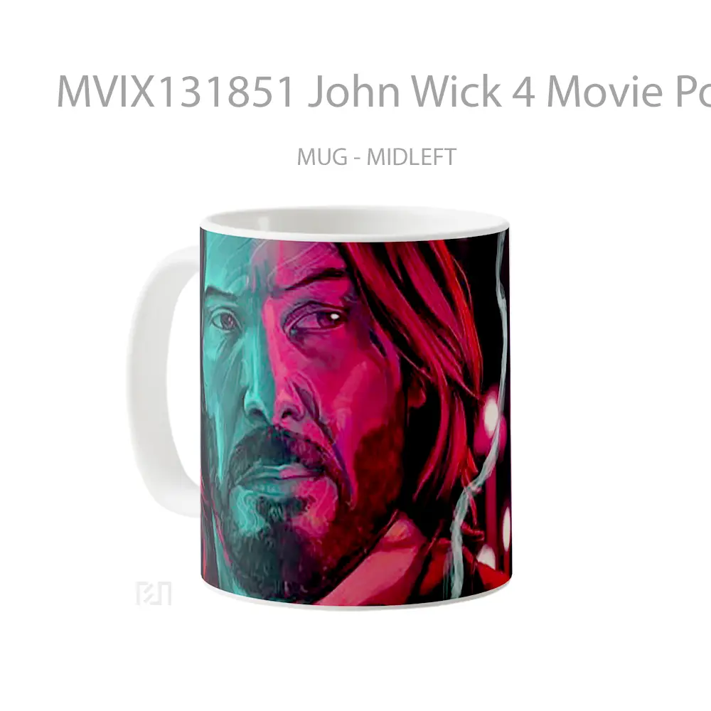 Mug John Wick 4 Movie Poster Gelas Keramik Unik - All-side / Desain