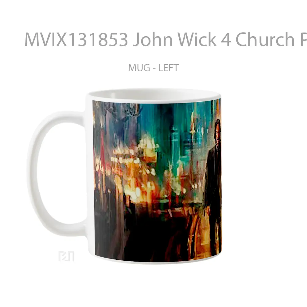 Mug John Wick 4 Church Poster Gelas Keramik Unik - All-side / Desain