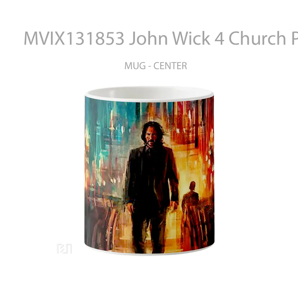 Mug John Wick 4 Church Poster Gelas Keramik Unik