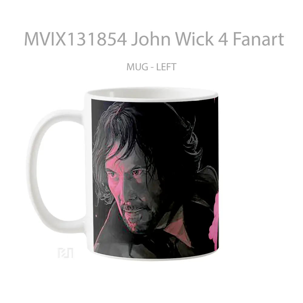 Mug John Wick 4 Fanart Gelas Keramik Unik - All-side / Desain