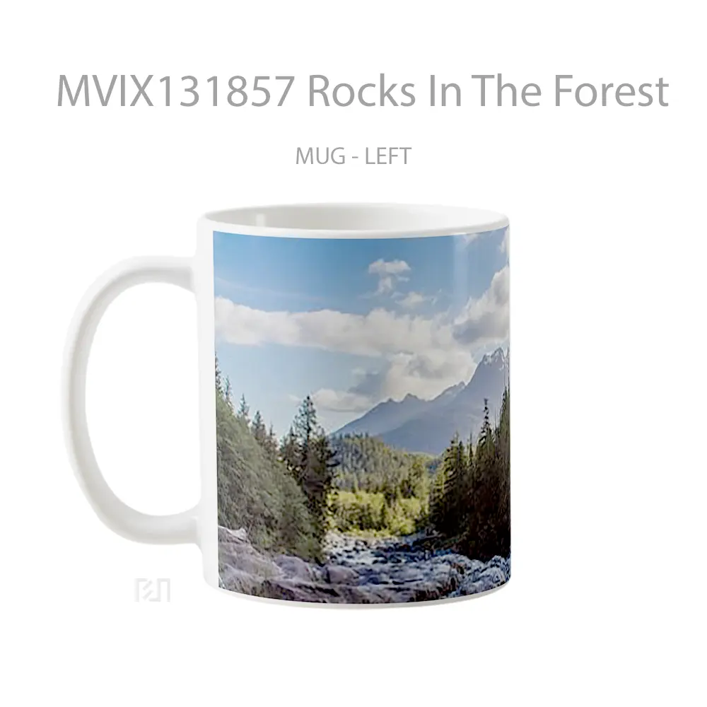Mug Rocks In The Forest Gelas Pemandangan Alam - All-side / Desain