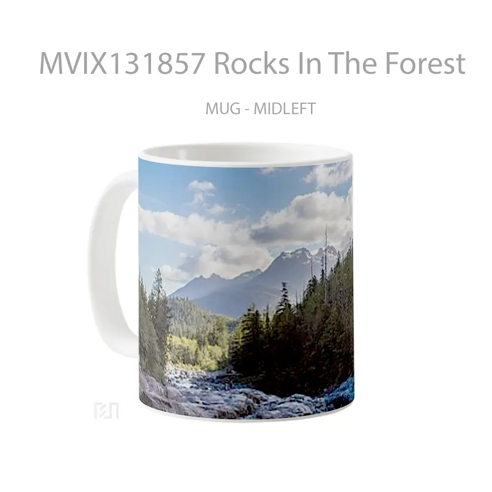 Mug Rocks In The Forest Gelas Pemandangan Alam - All-side / Desain