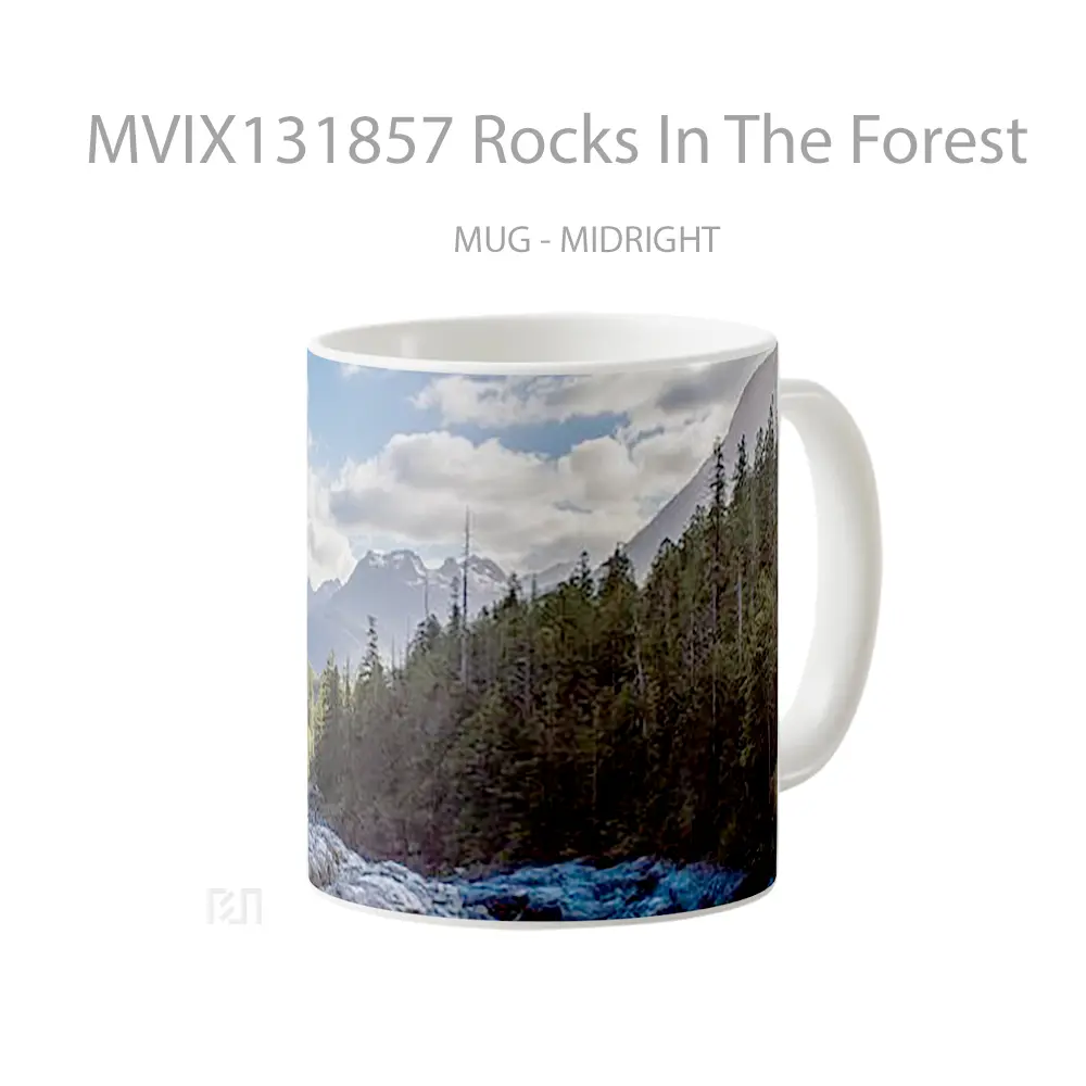 Mug Rocks In The Forest Gelas Pemandangan Alam - All-side / Desain