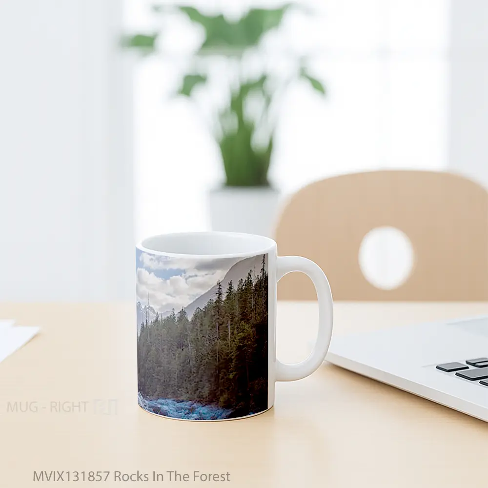 Mug Rocks In The Forest Gelas Pemandangan Alam - All-side / Desain