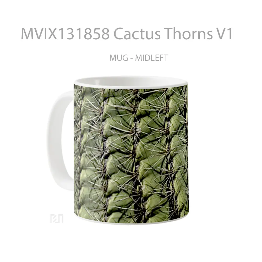 Mug Cactus Thorns V1 Gelas Keramik Unik - All-side / Desain