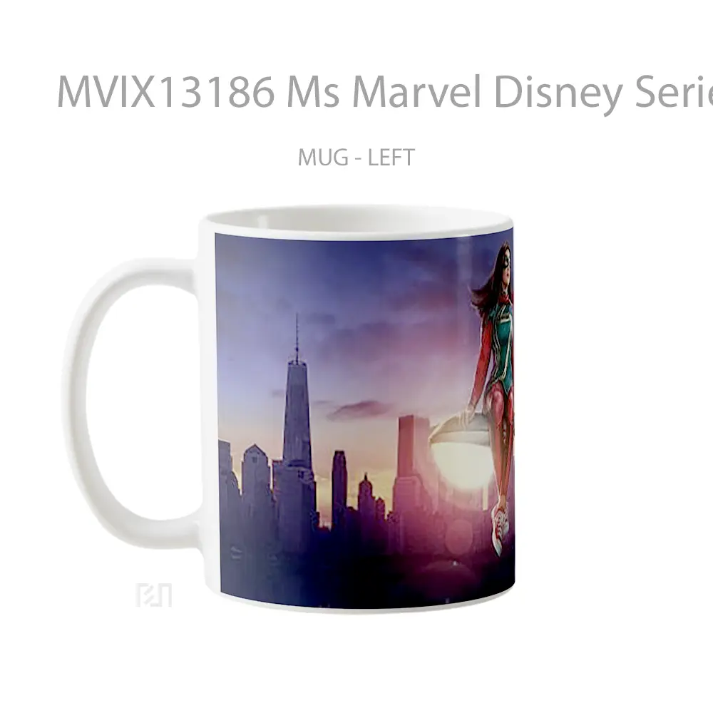 Mug Ms Marvel Disney Series V2 Gelas Superhero - All-side / Desain