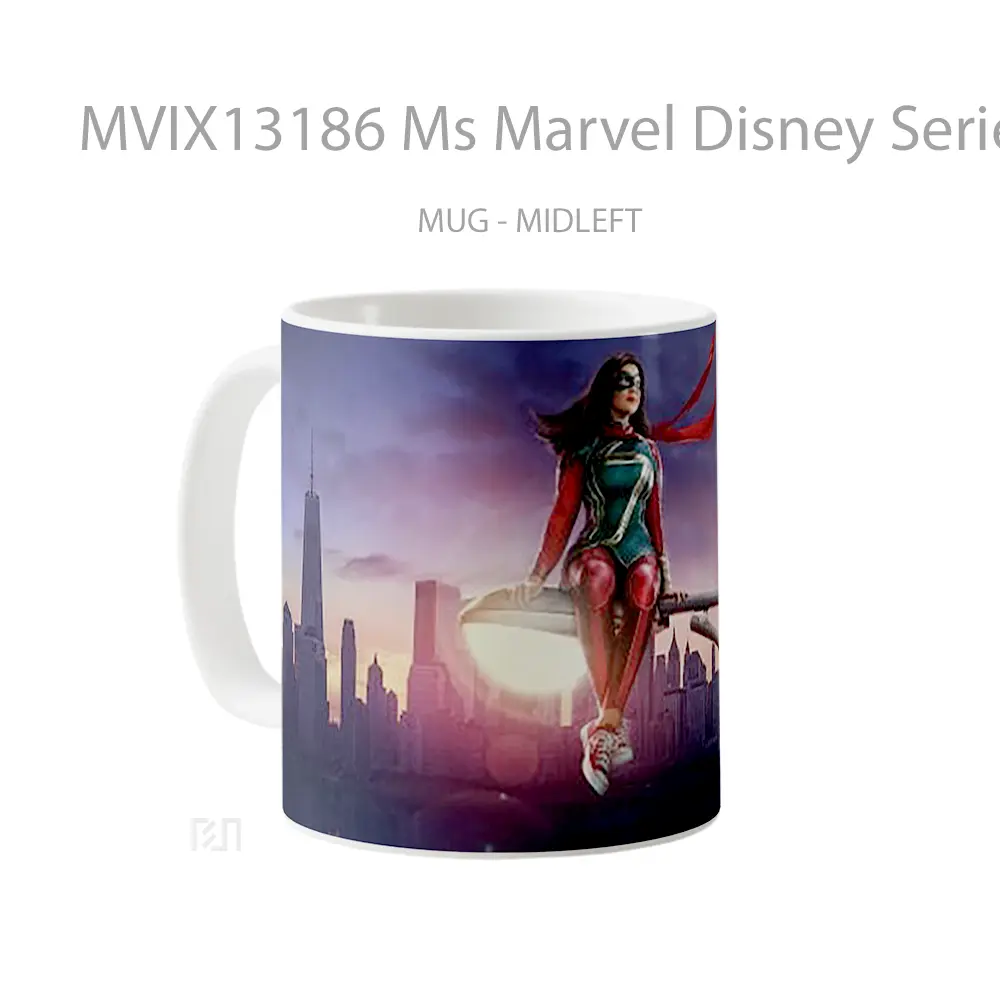 Mug Ms Marvel Disney Series V2 Gelas Superhero - All-side / Desain