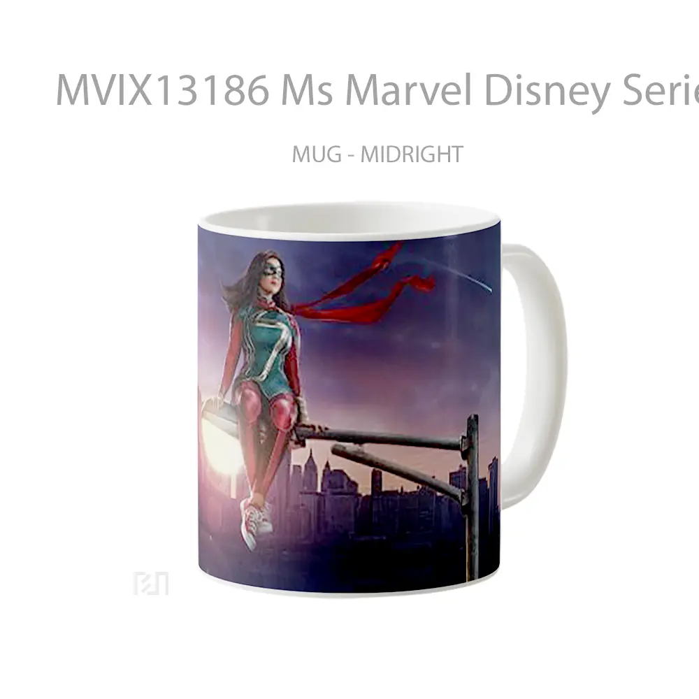 Mug Ms Marvel Disney Series V2 Gelas Superhero - All-side / Desain