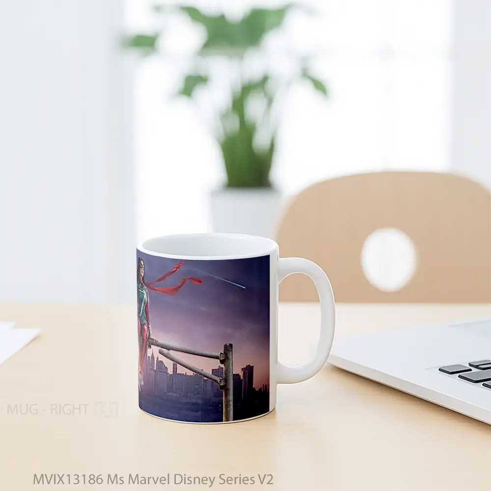 Mug Ms Marvel Disney Series V2 Gelas Superhero - All-side / Desain