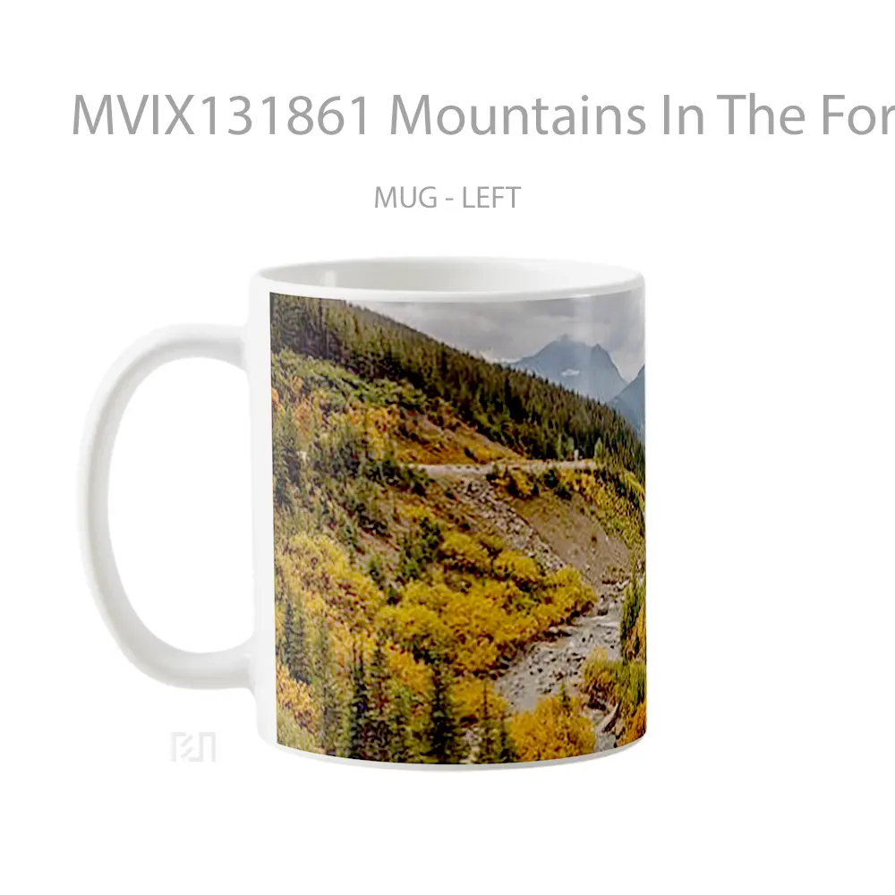Mug Mountains In The Forest V4 Gelas Pemandangan Alam - All-side / Desain