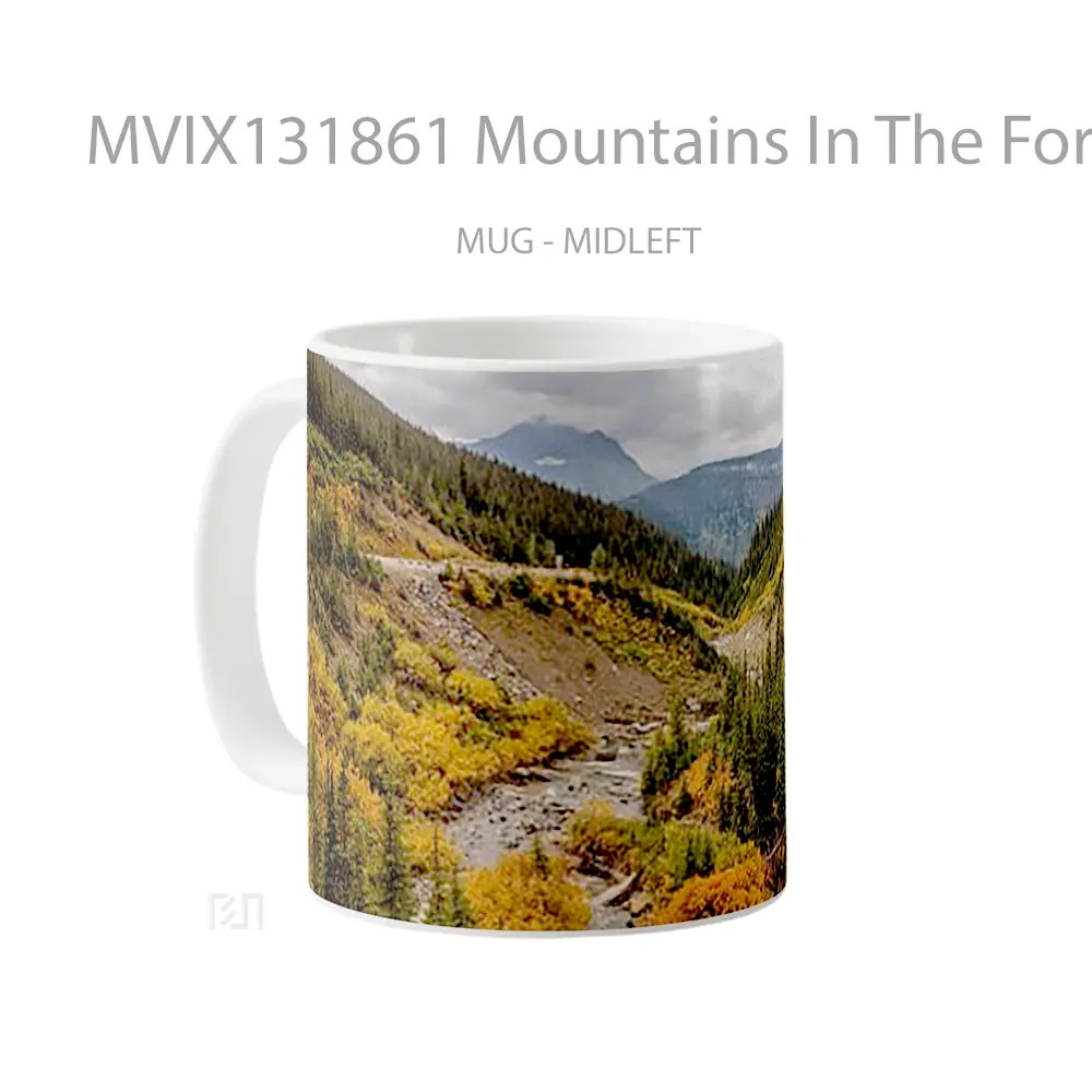 Mug Mountains In The Forest V4 Gelas Pemandangan Alam - All-side / Desain