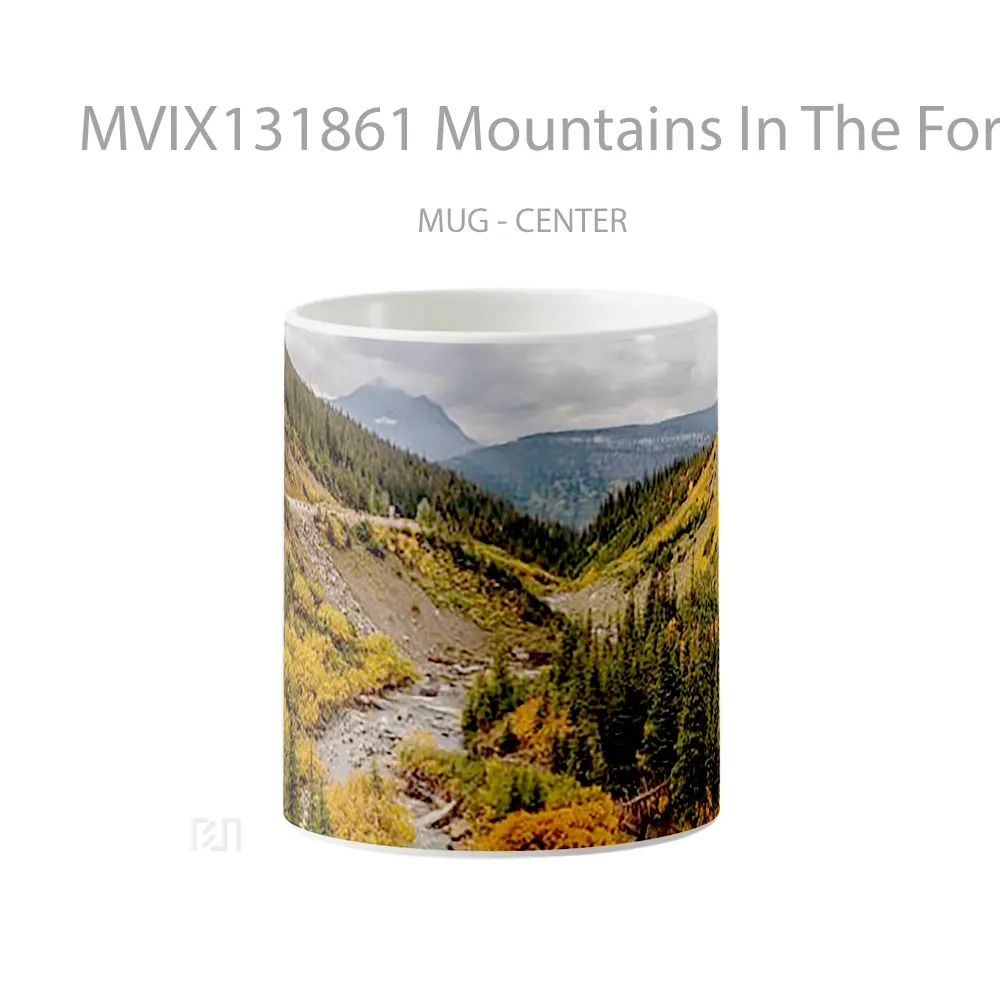 Mug Mountains In The Forest V4 Gelas Pemandangan Alam