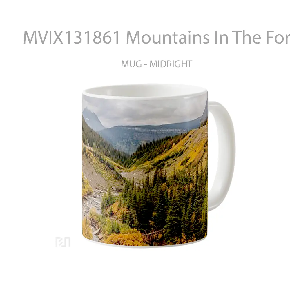 Mug Mountains In The Forest V4 Gelas Pemandangan Alam - All-side / Desain