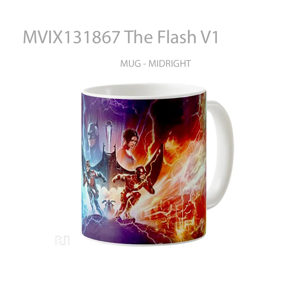 Mug The Flash V1 Gelas Superhero - All-side / Desain