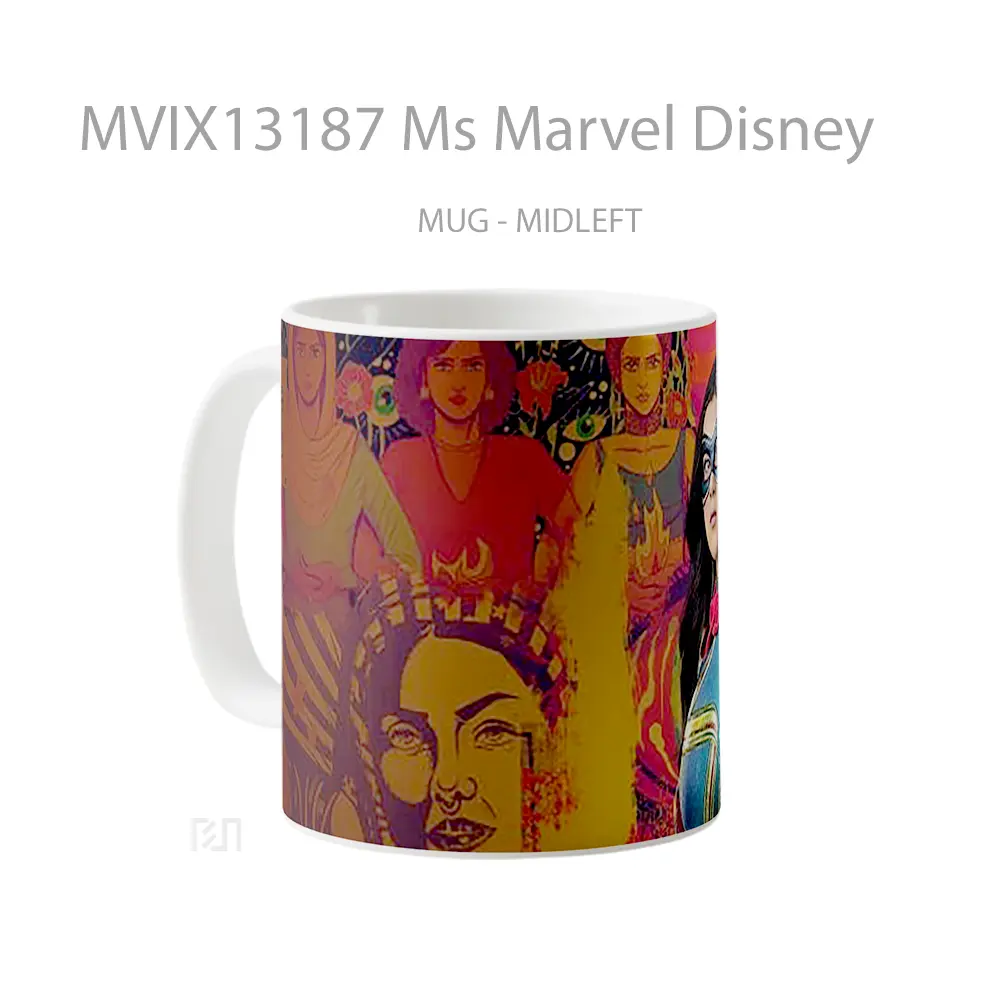 Mug Ms Marvel Disney Gelas Superhero - All-side / Desain