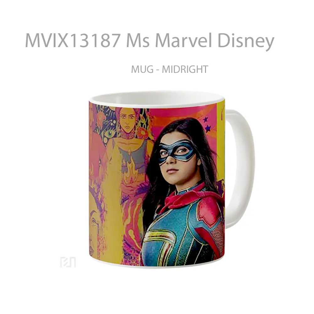 Mug Ms Marvel Disney Gelas Superhero - All-side / Desain