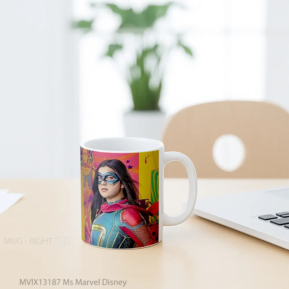 Mug Ms Marvel Disney Gelas Superhero - All-side / Desain