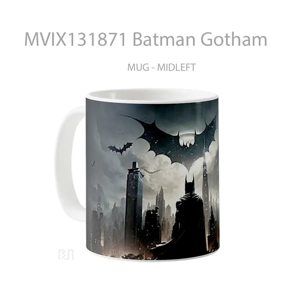 Mug Batman Gotham Gelas Superhero - All-side / Desain