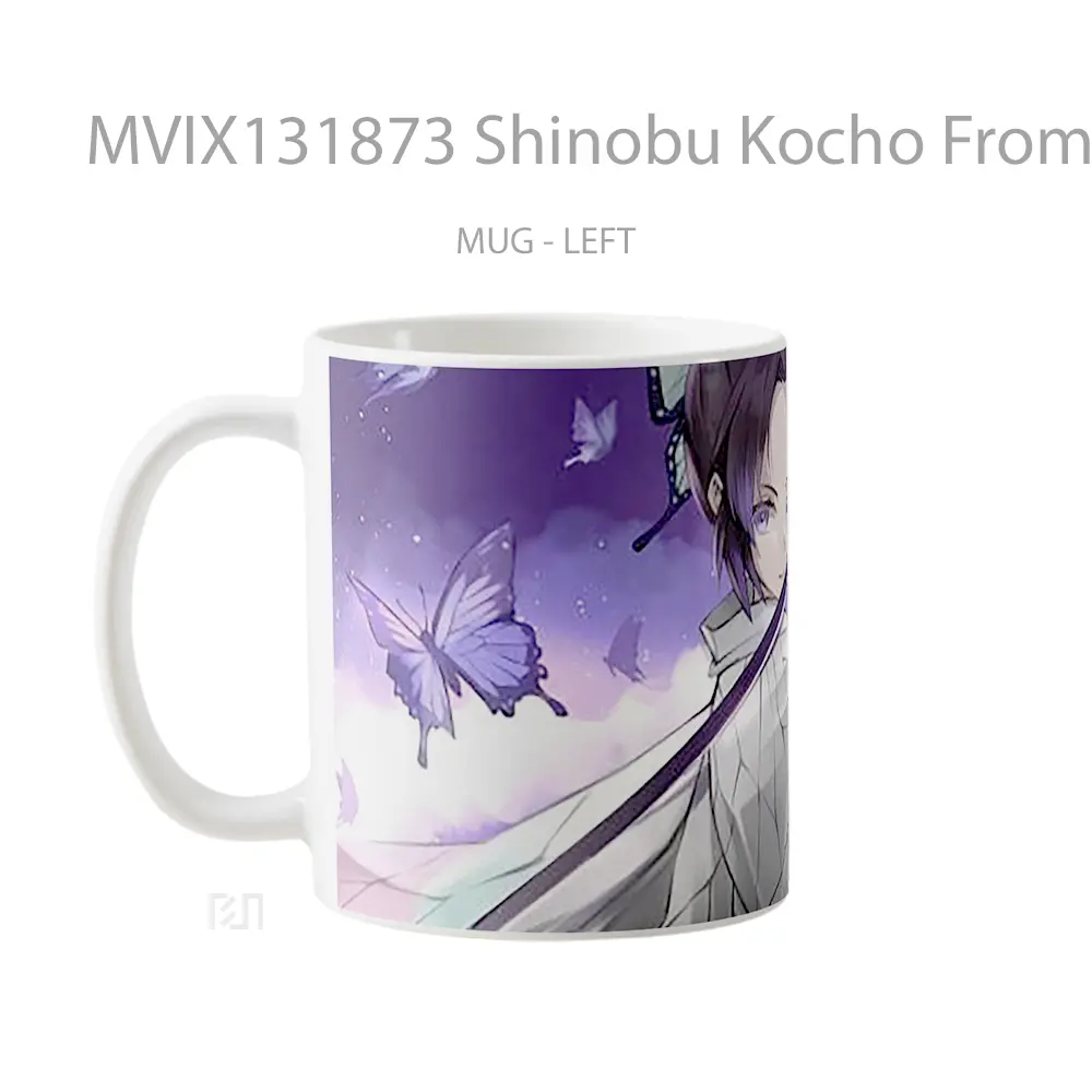 Mug Shinobu Kocho From Demon Slayer V1 Cangkir Anime - All-side / Desain