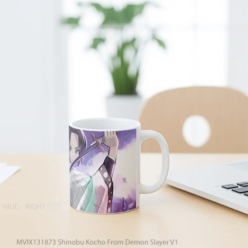 Mug Shinobu Kocho From Demon Slayer V1 Cangkir Anime - All-side / Desain