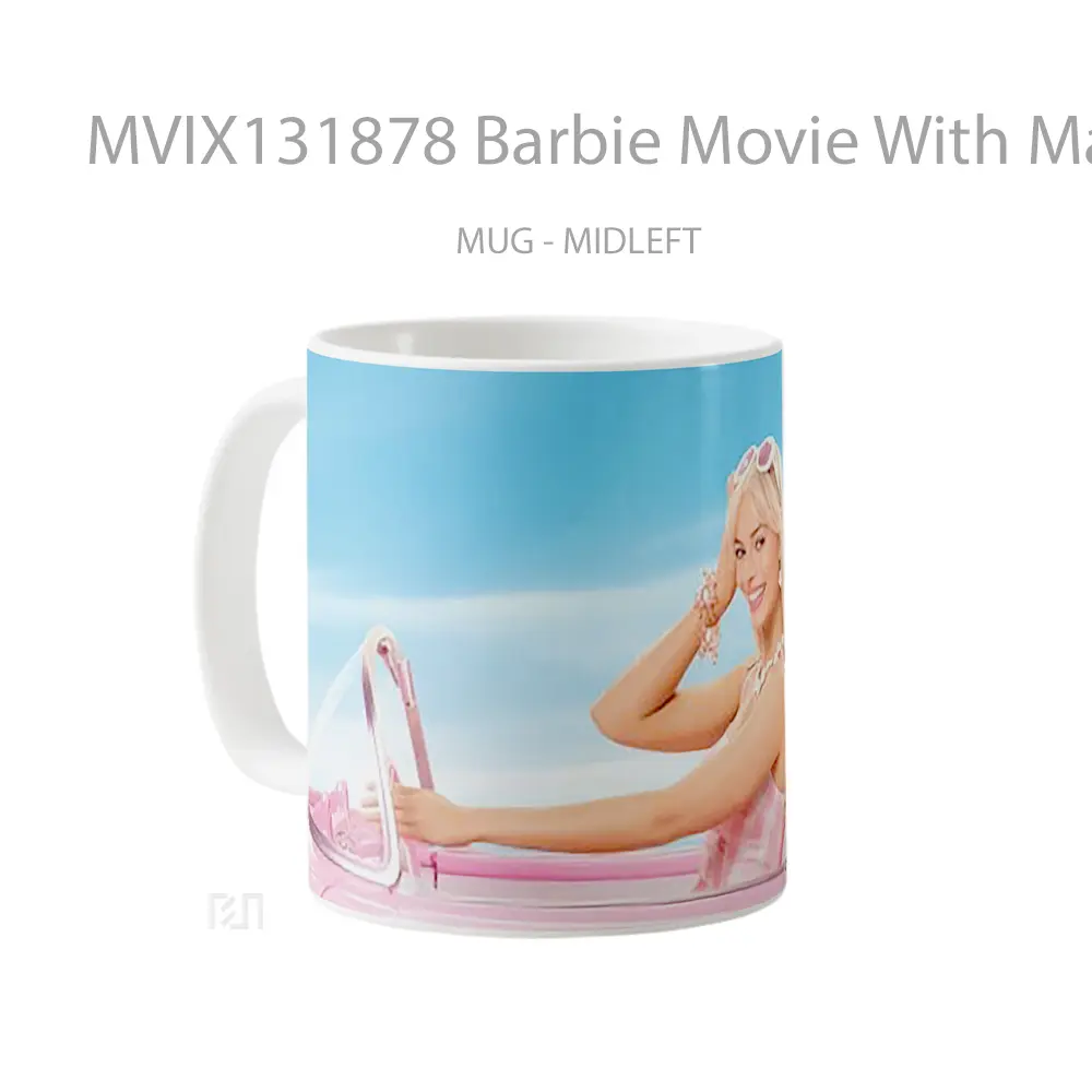 Mug Barbie Movie With Margot Robbie And Ryan Gosling Gelas Keramik Unik - All-side / Desain