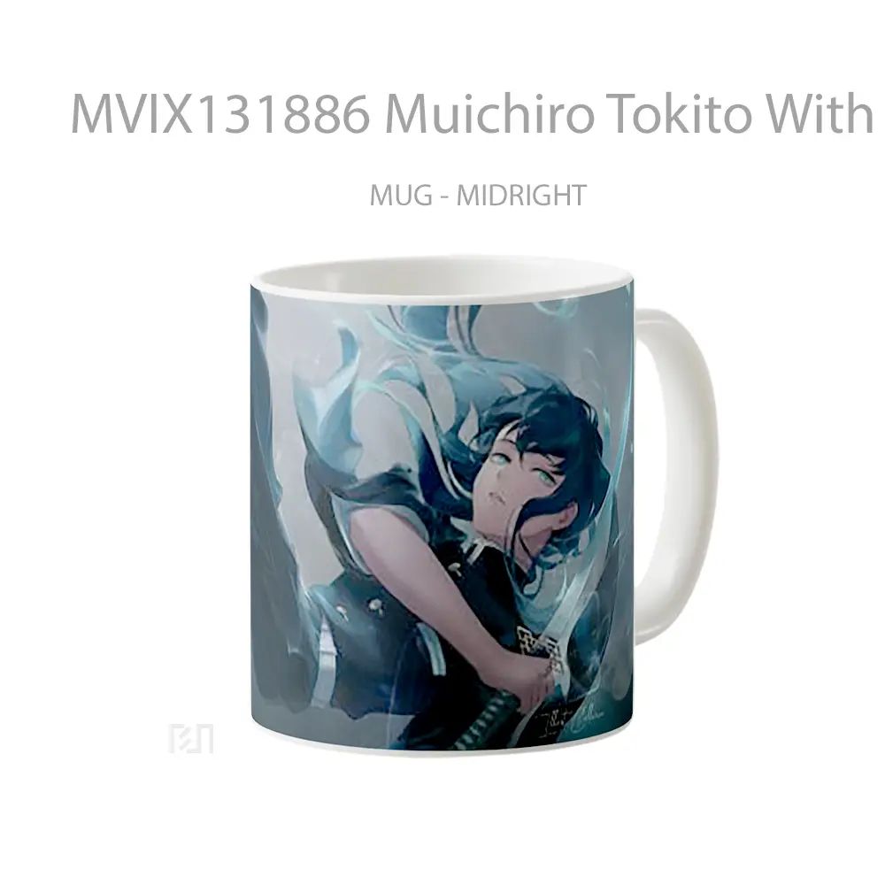 Mug Muichiro Tokito With Katana From Kimetsu No Yaiba Cangkir Anime - All-side / Desain