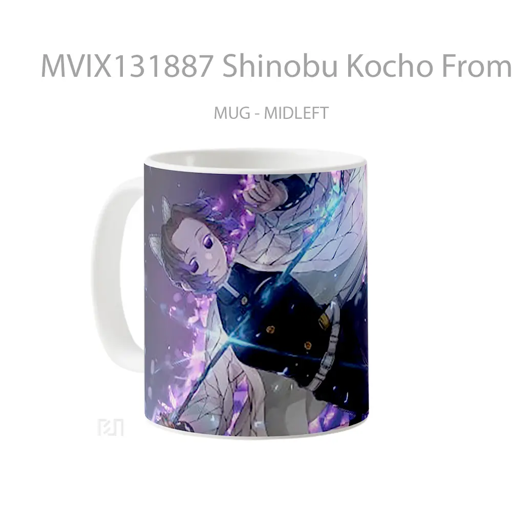 Mug Shinobu Kocho From Kimetsu No Yaiba V2 Cangkir Anime - All-side / Desain