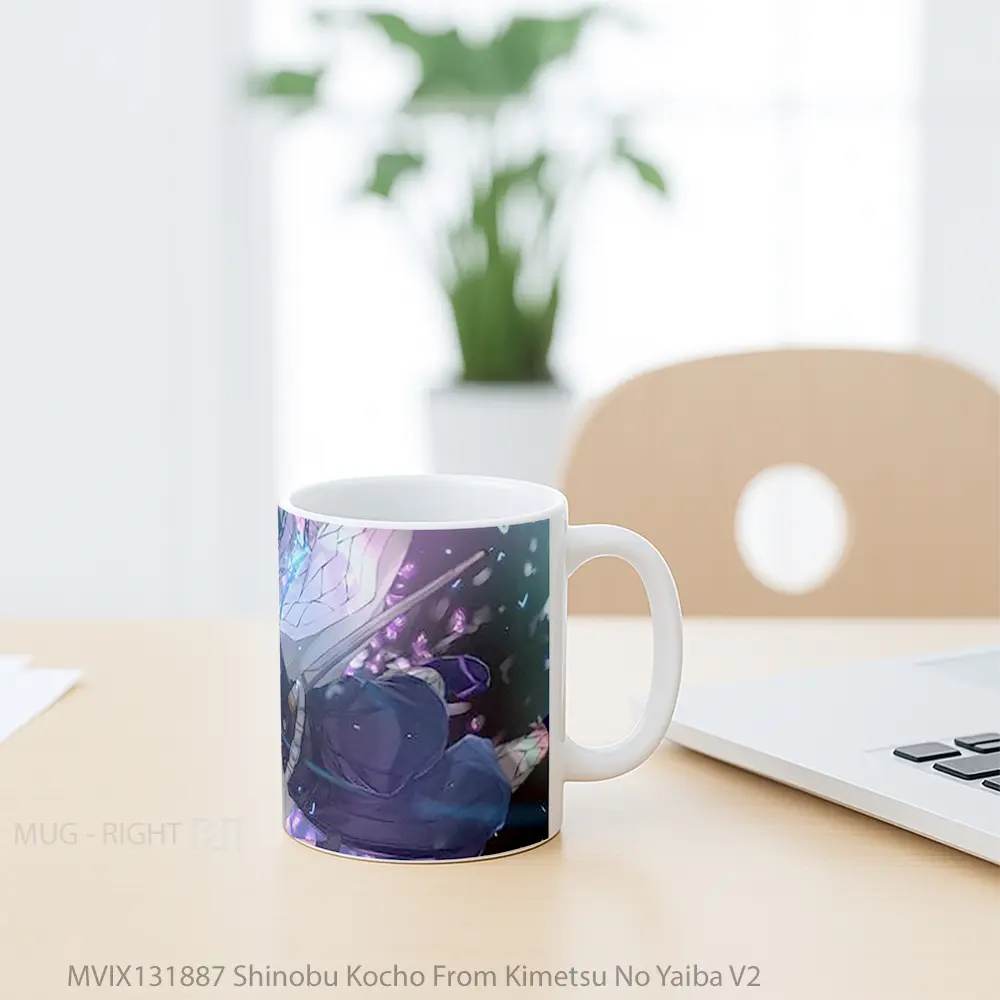 Mug Shinobu Kocho From Kimetsu No Yaiba V2 Cangkir Anime - All-side / Desain