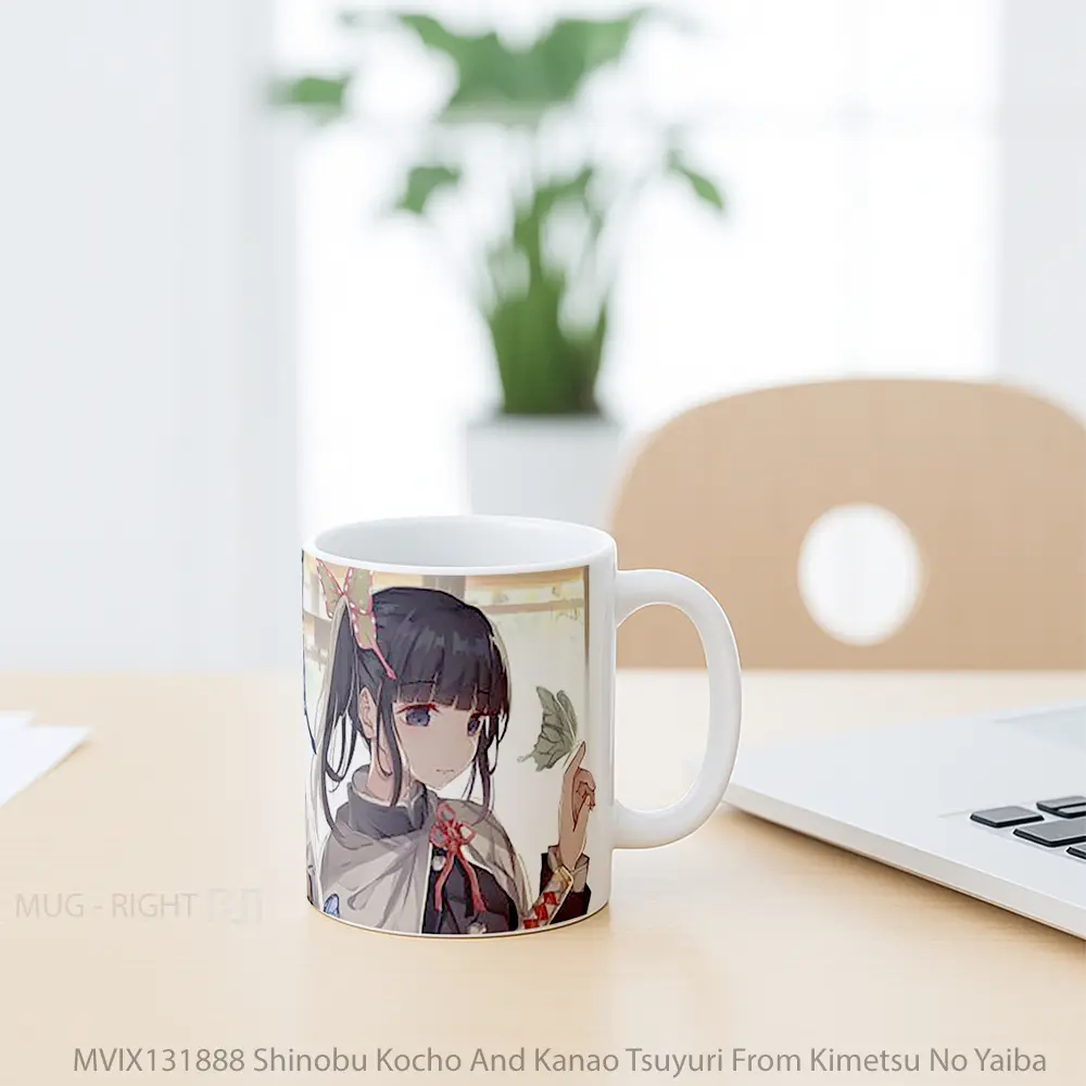 Mug Shinobu Kocho And Kanao Tsuyuri From Kimetsu No Yaiba Cangkir Anime - All-side / Desain
