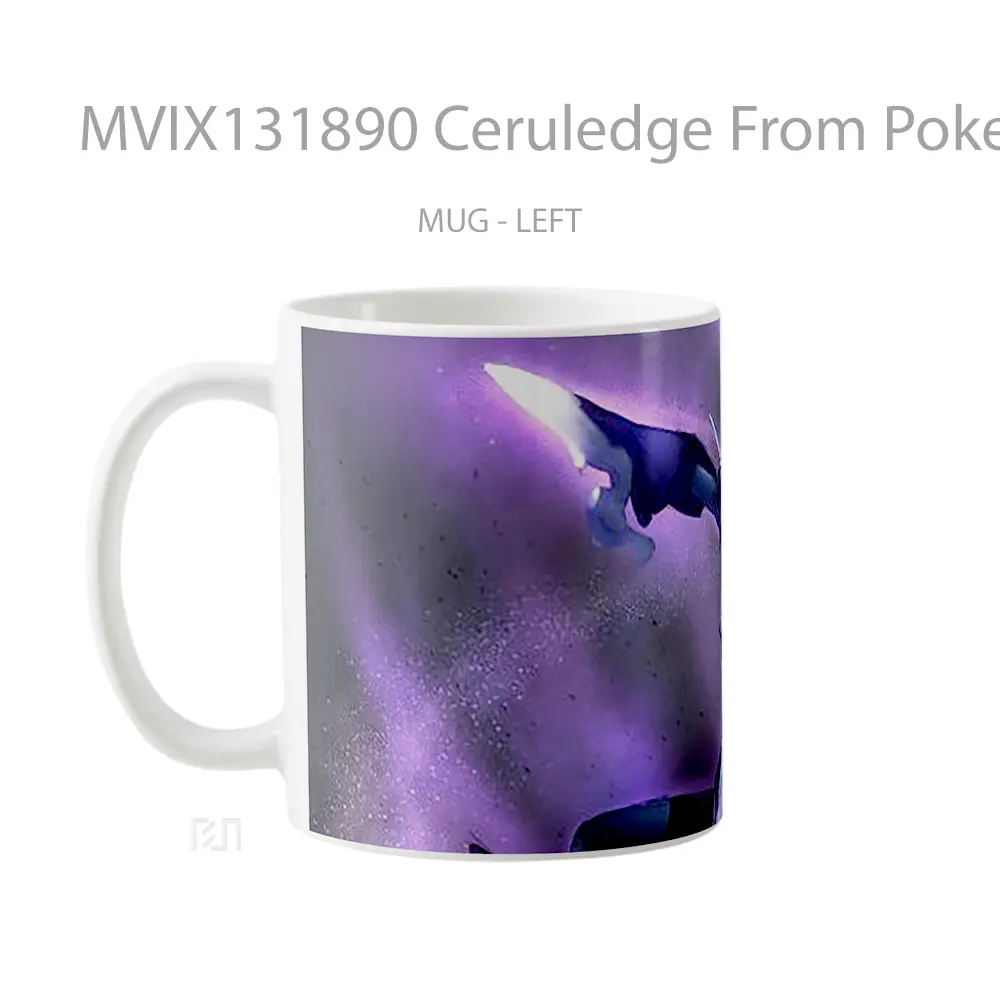 Mug Ceruledge From Pokemon Scarlet And Pokemon Violet Cangkir Anime - All-side / Desain