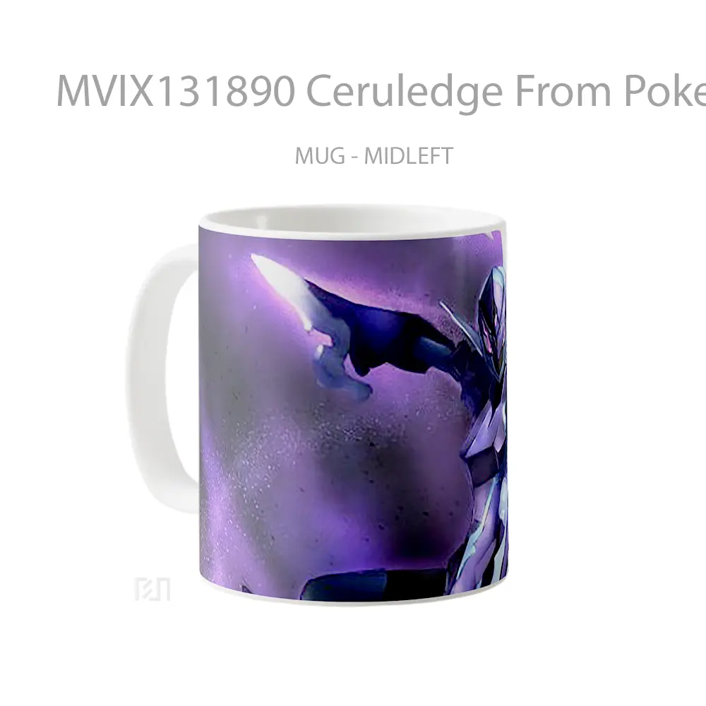 Mug Ceruledge From Pokemon Scarlet And Pokemon Violet Cangkir Anime - All-side / Desain