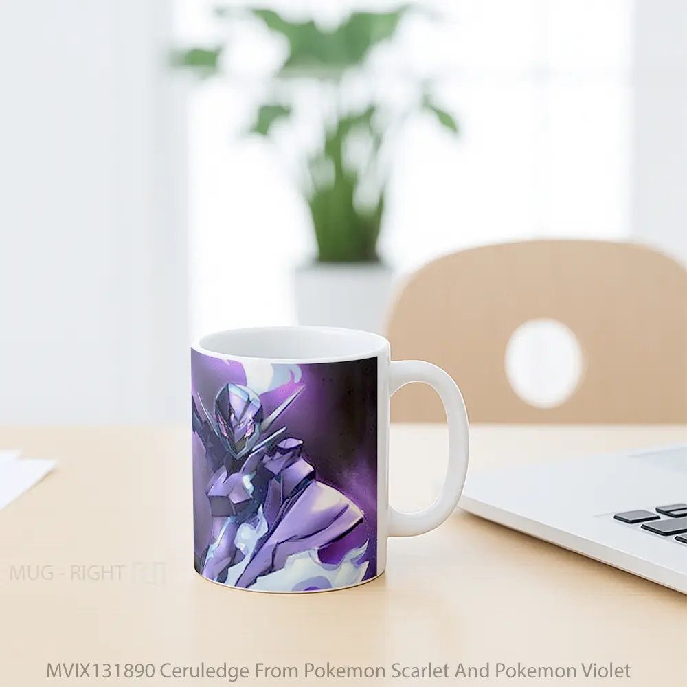 Mug Ceruledge From Pokemon Scarlet And Pokemon Violet Cangkir Anime - All-side / Desain