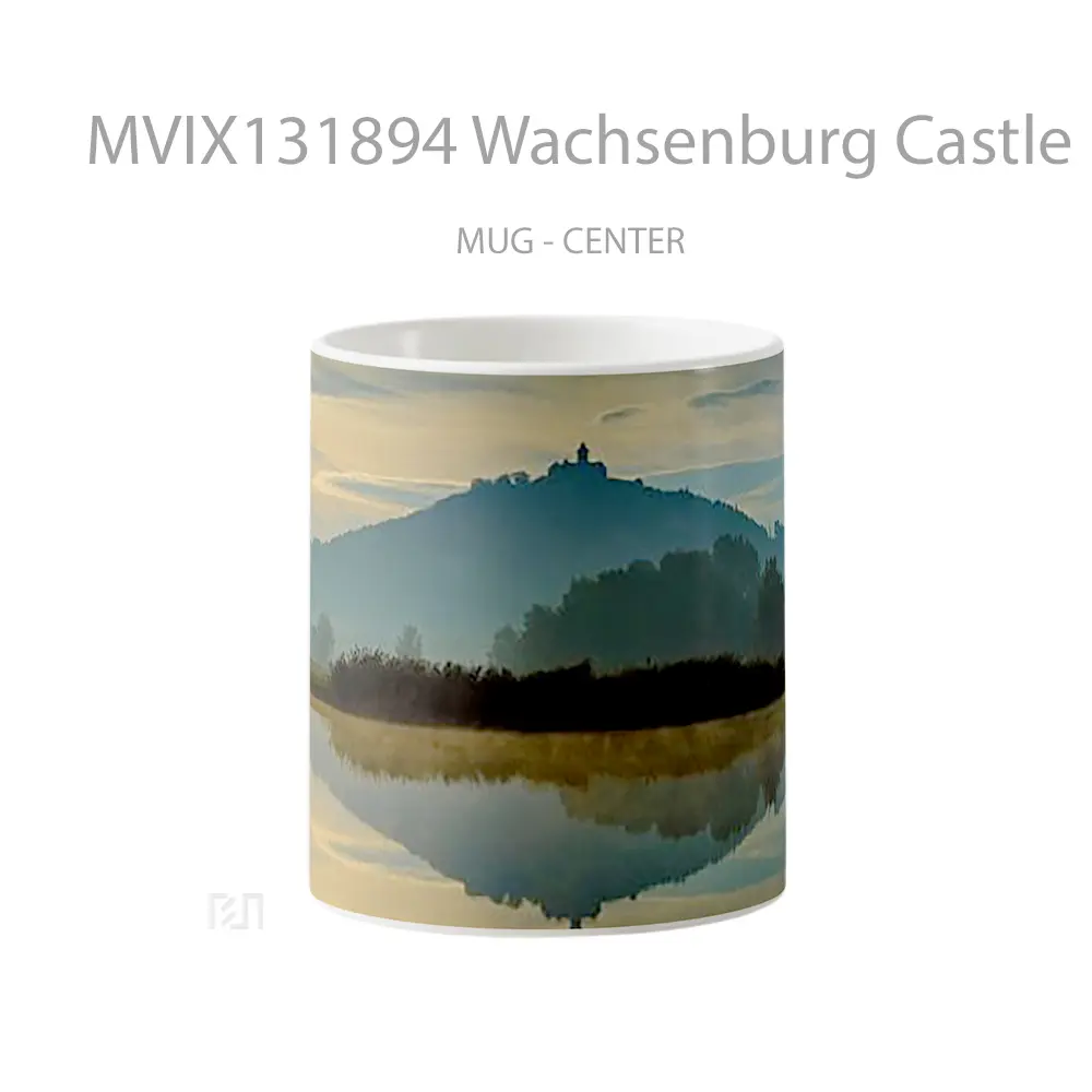 Mug Wachsenburg Castle Seen From The Lake Gelas Pemandangan Alam