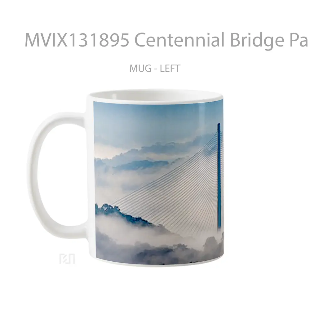 Mug Centennial Bridge Panama Gelas Keramik Unik - All-side / Desain
