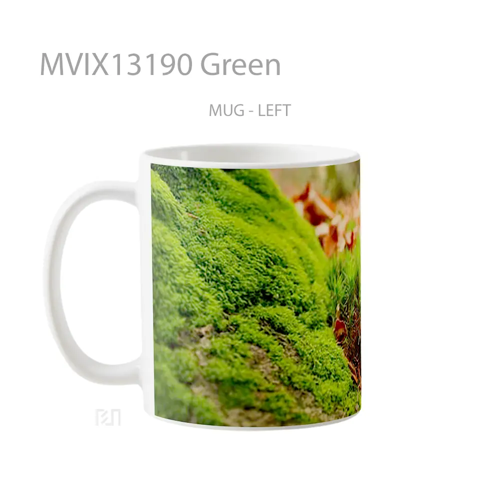 Mug Green Gelas Keramik Unik - All-side / Desain