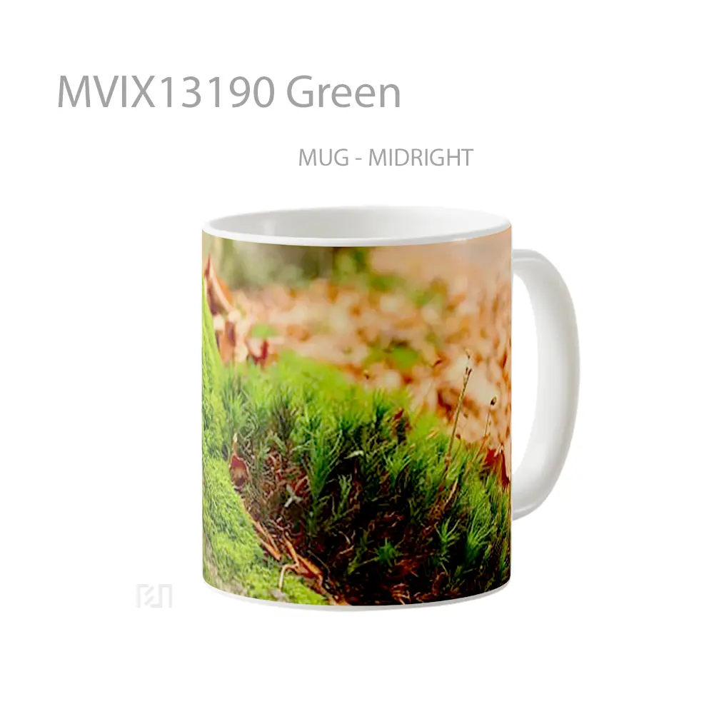 Mug Green Gelas Keramik Unik - All-side / Desain
