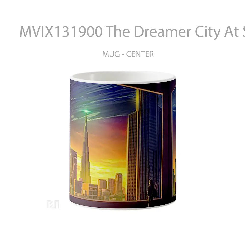 Mug The Dreamer City At Sunset Gelas Pemandangan Alam