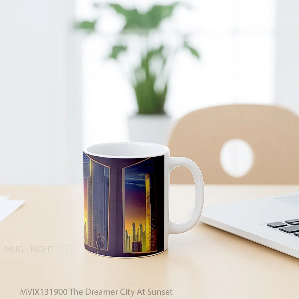 Mug The Dreamer City At Sunset Gelas Pemandangan Alam - All-side / Desain